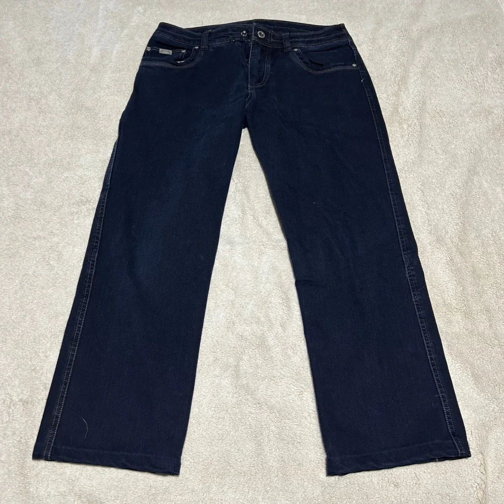 KUHL Disruptr Jeans Mens 34 27 Blue KUHLFLEX Stretch Performance  Hemmed Pics!